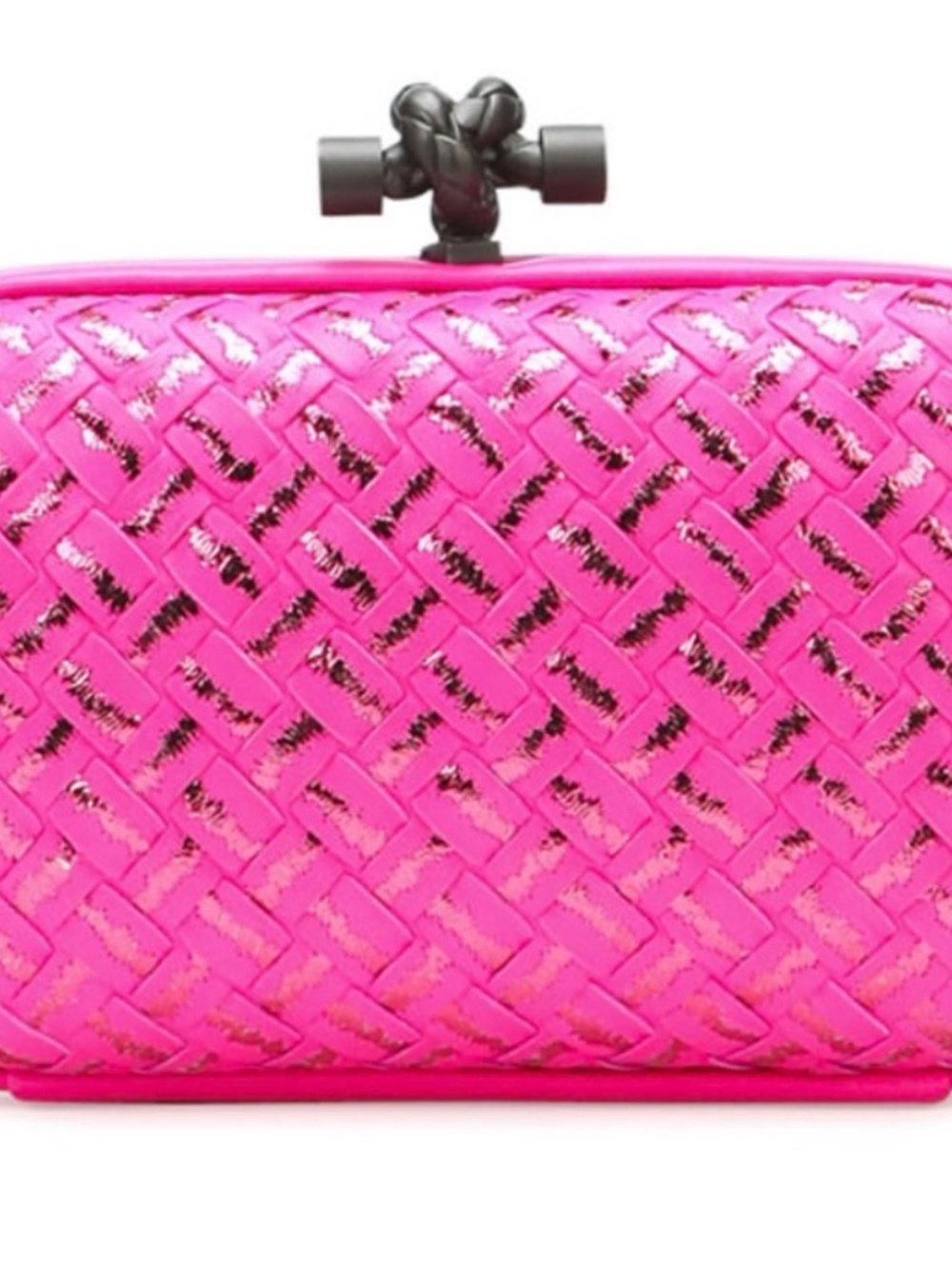 Bottega Venenta woven pink metallic bag - Picture 6 of 6